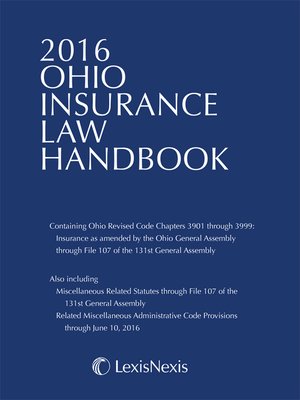 cover image of 2016 Ohio Insurance Law Handbook